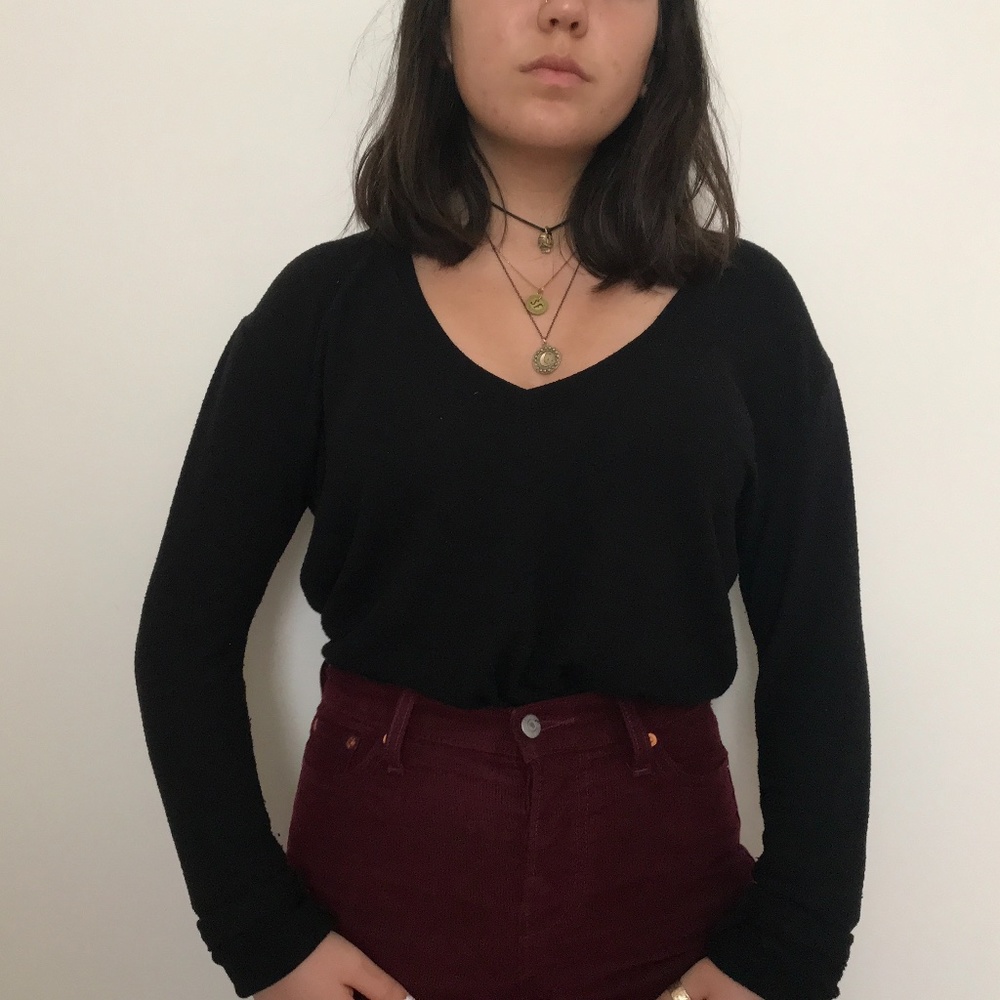 Fitted Black Sweater from BP.